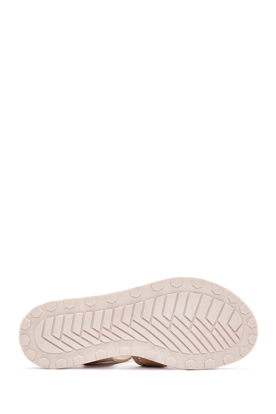 Women's Beige Ankle Strap Suede Leather Sandals
