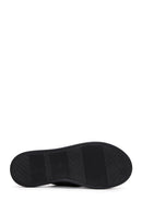 Women's Black Leather Slippers | Derimod