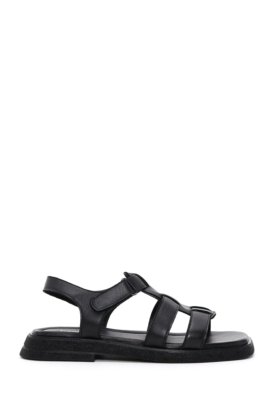 Kadın Siyah Bilekten Bantlı Deri Comfort Sandalet 24SFD361318 | Derimod