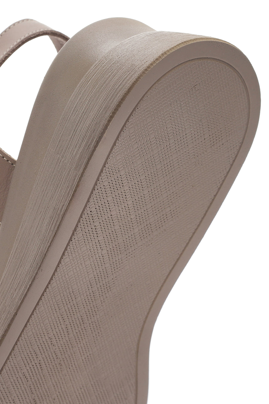 Kadın Vizon Bilekten Bantlı Deri Comfort Sandalet