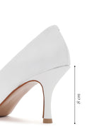 Women's White Thin Heeled Leather Stiletto | Derimod