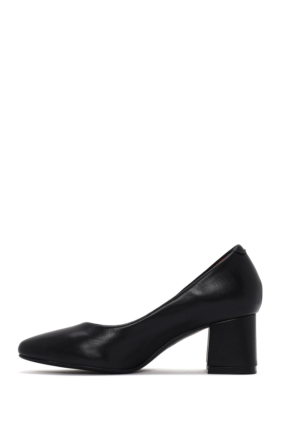 Derimod Flex Women's Black Thick Heeled Leather Shoes