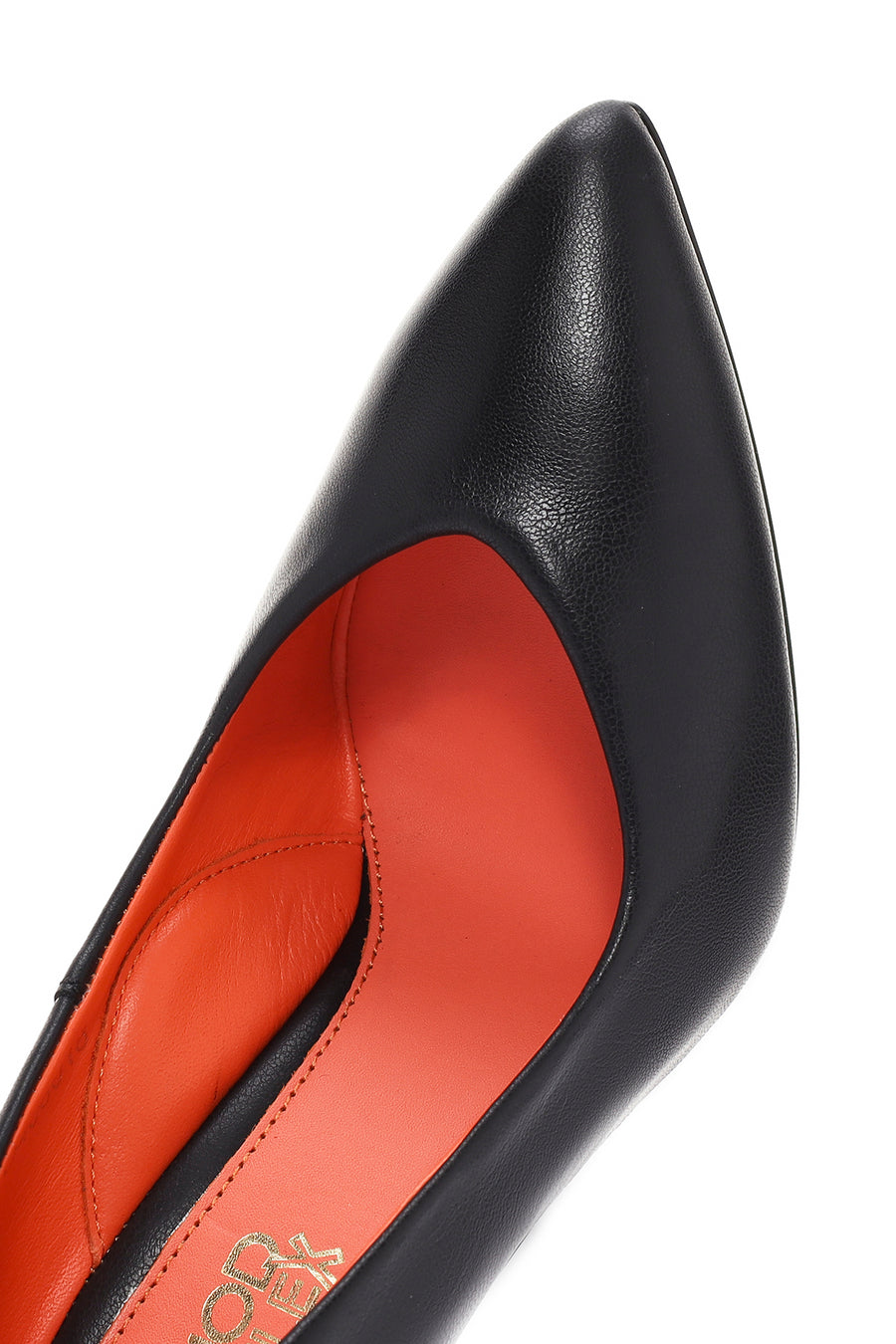 Women's Black Thin Heeled Leather Stiletto