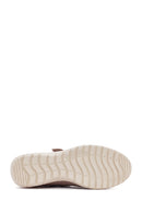 Women's Mink Thick Heeled Leather Comfort Shoes | Derimod