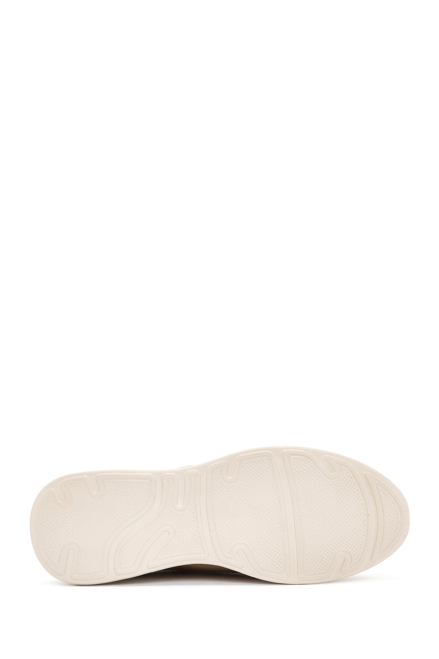 Women's Beige Lace-up Leather Sneaker