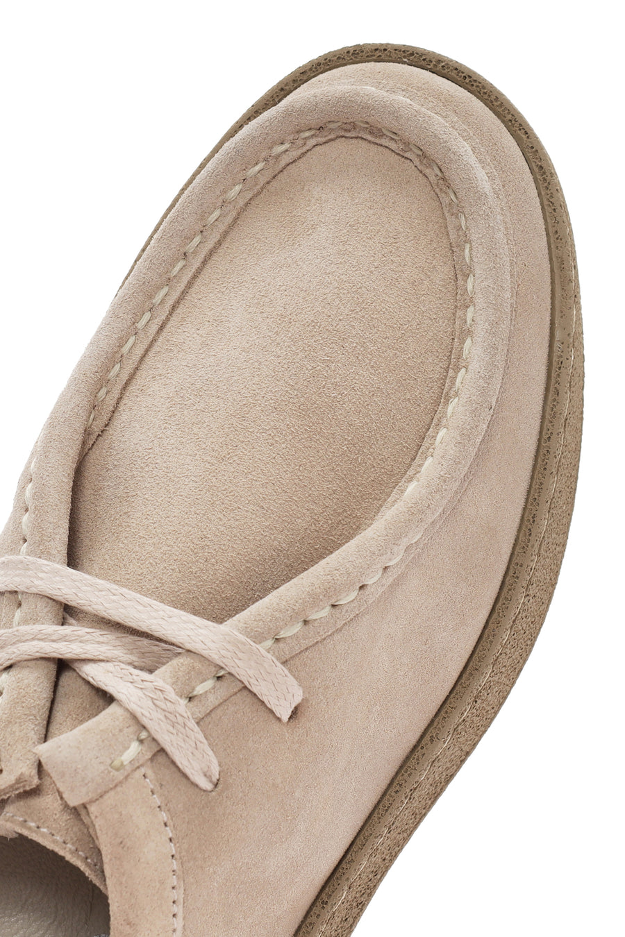 Women's Beige Suede Leather Masculine Shoes