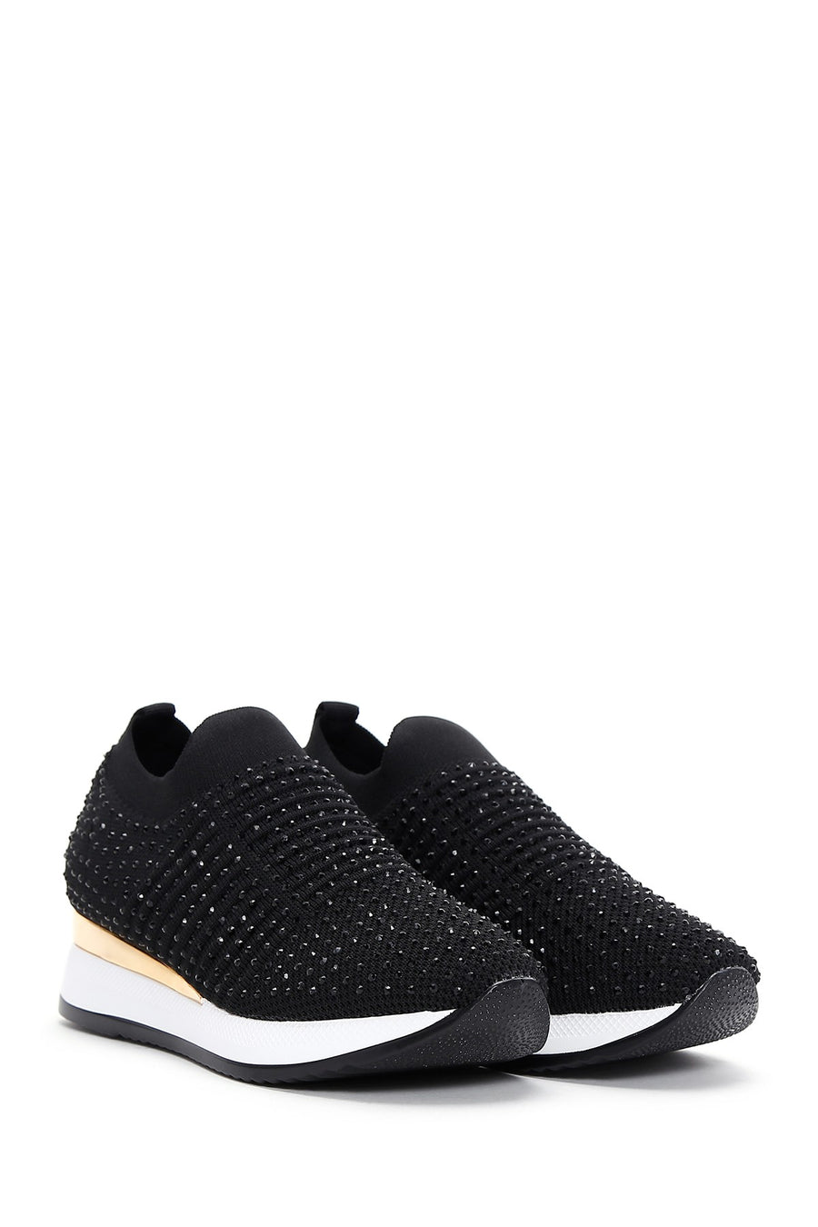 Derimod Zero Women's Black Thick Soled Stone Sneaker