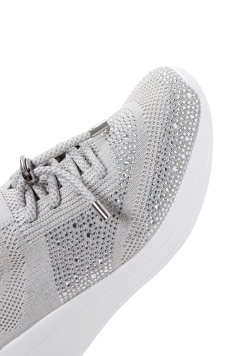 Derimod Zero Women's Gray Lace-Up Thick Soled Stone Sneaker