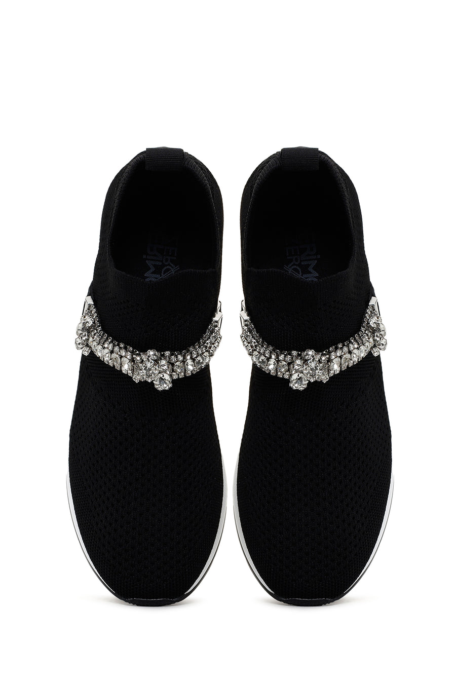Derimod Zero Women's Black Thick Sole Stone Detailed Sneaker