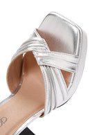 Women's Silver Ankle Strap Platfrom High Heel Sandals | Derimod