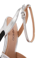 Women's Silver Ankle Strap Platfrom High Heel Sandals | Derimod