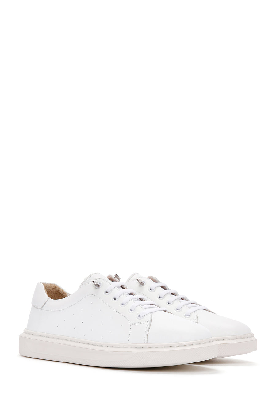 Women's White Leather Sneaker