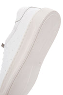 Women's White Leather Sneaker | Derimod