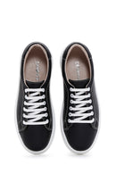 Women's Black Leather Sneaker | Derimod