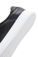Women's Black Leather Sneaker | Derimod
