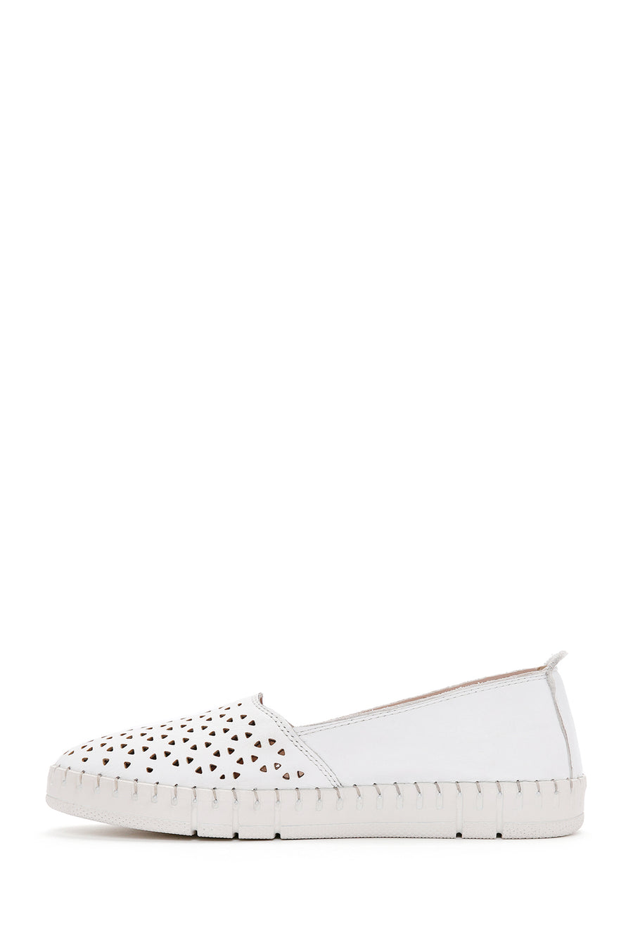 Women's White Leather Comfort Loafer