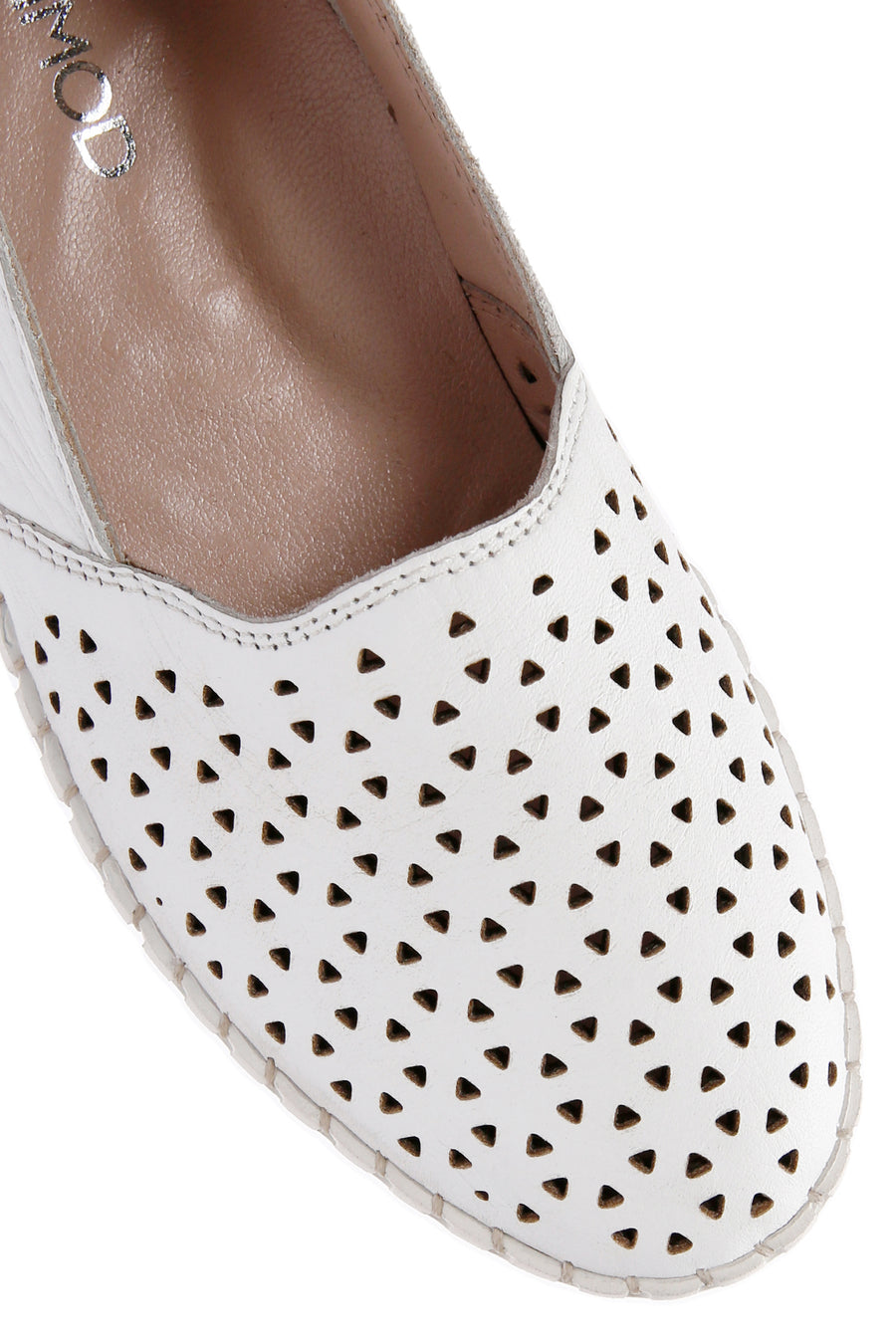 Women's White Leather Comfort Loafer