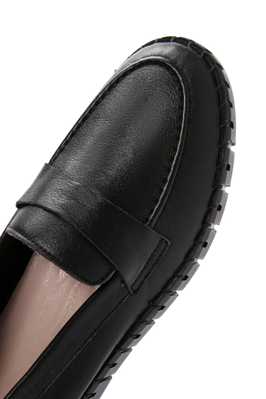 Kadın Siyah Deri Comfort Loafer
