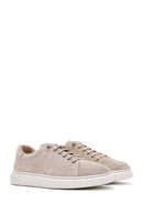 Women's Beige Lace-Up Suede Leather Sneaker | Derimod