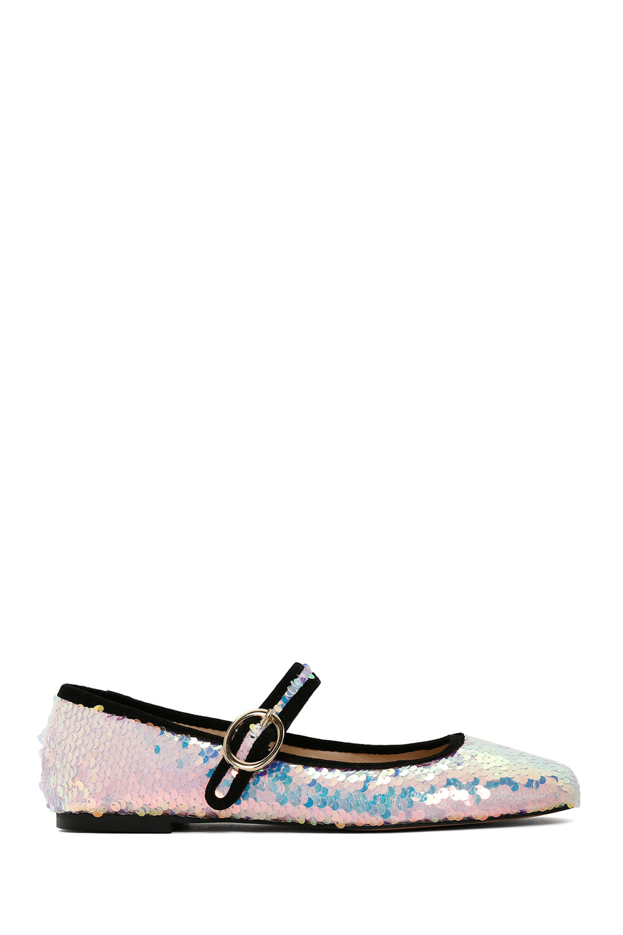 Women's Pink Sequin Patterned Leather Ballerinas 24SFD550046 | Derimod