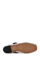 Women's Pink Sequin Patterned Leather Ballerinas | Derimod