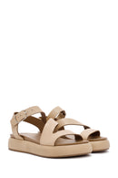 
Women's Brown Buckle Ankle Thick Sole Leather Sandal
 | Derimod