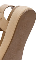 
Women's Brown Buckle Ankle Thick Sole Leather Sandal
 | Derimod