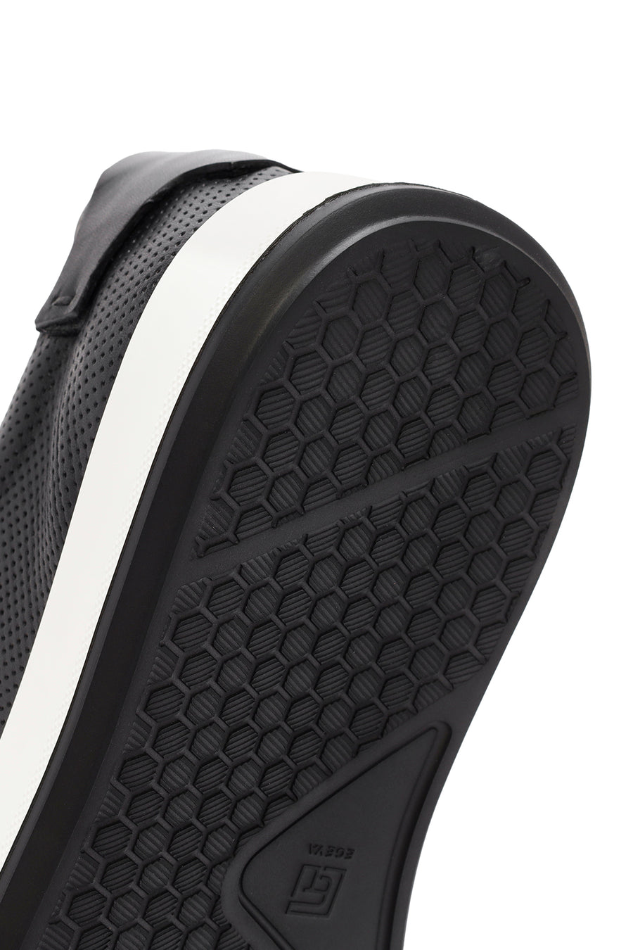 Erkek Siyah Bağcıklı Deri Sneaker