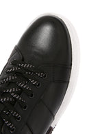 Men's Black Thick Sole Lace Up Leather Sneaker | Derimod