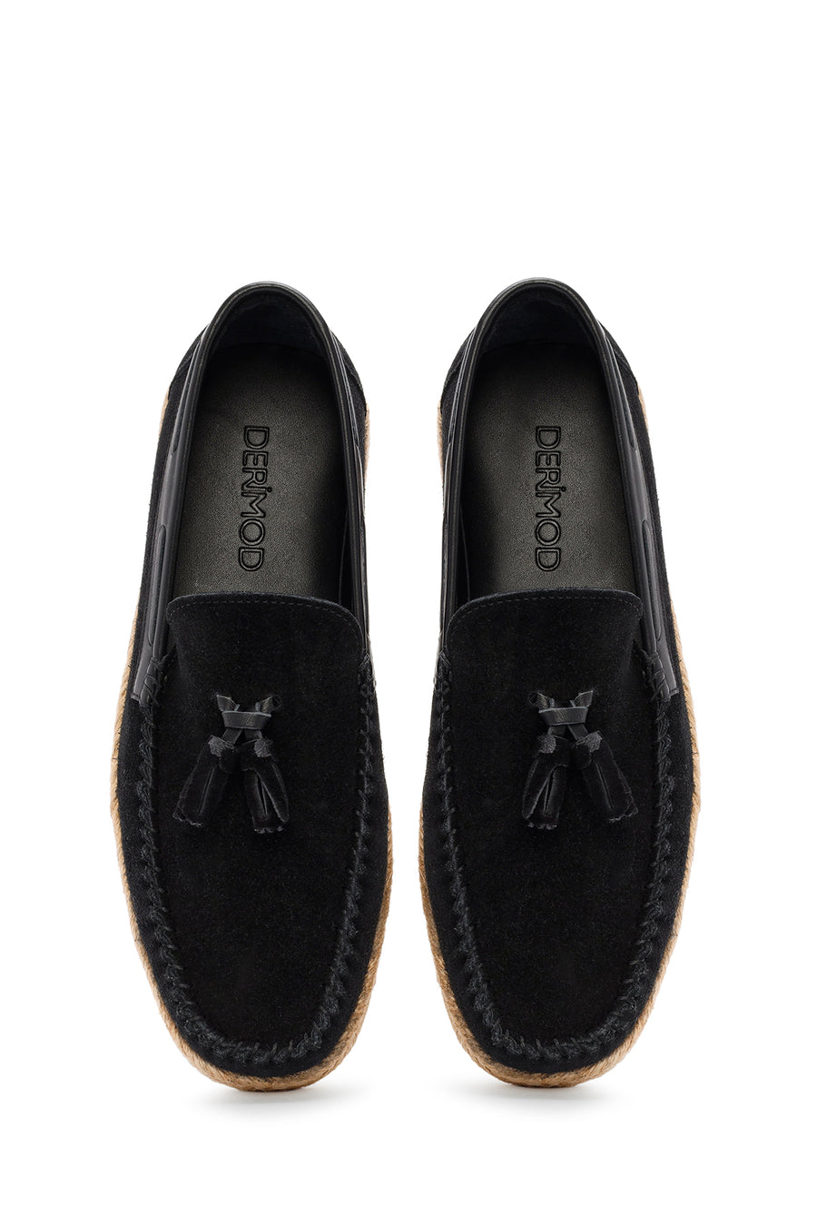 Erkek Siyah Süet Deri Casual Loafer