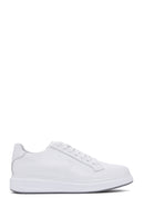 Men's White Lace-up Leather Sneaker | Derimod