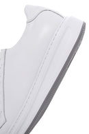Men's White Lace-up Leather Sneaker | Derimod