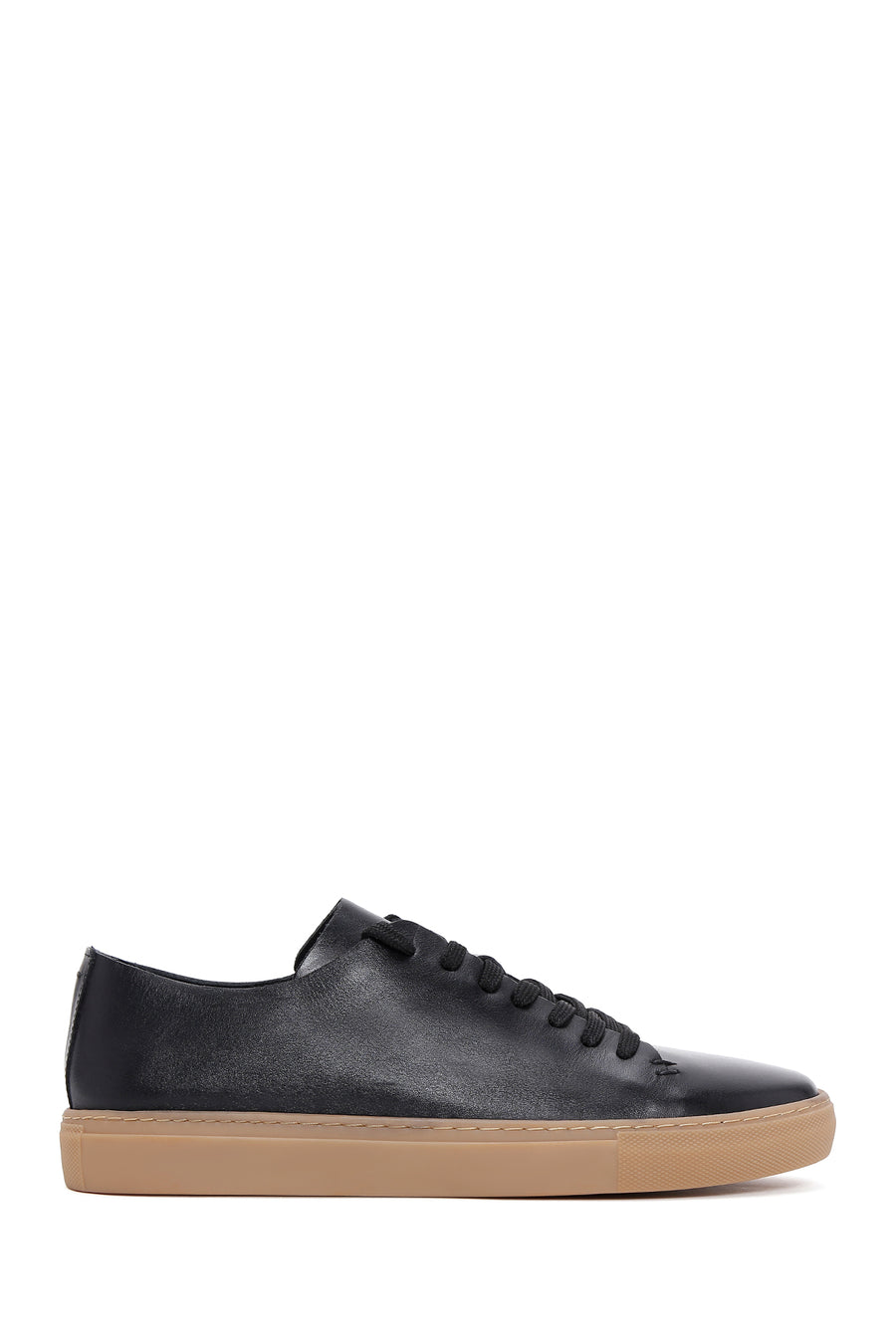 Erkek Siyah Bağcıklı Deri Sneaker 24SFD610418 | Derimod