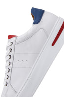 Men's White Lace-up Leather Sneaker | Derimod