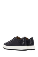 Men's Navy Blue Lace-up Thick-Sole Leather Sneaker | Derimod