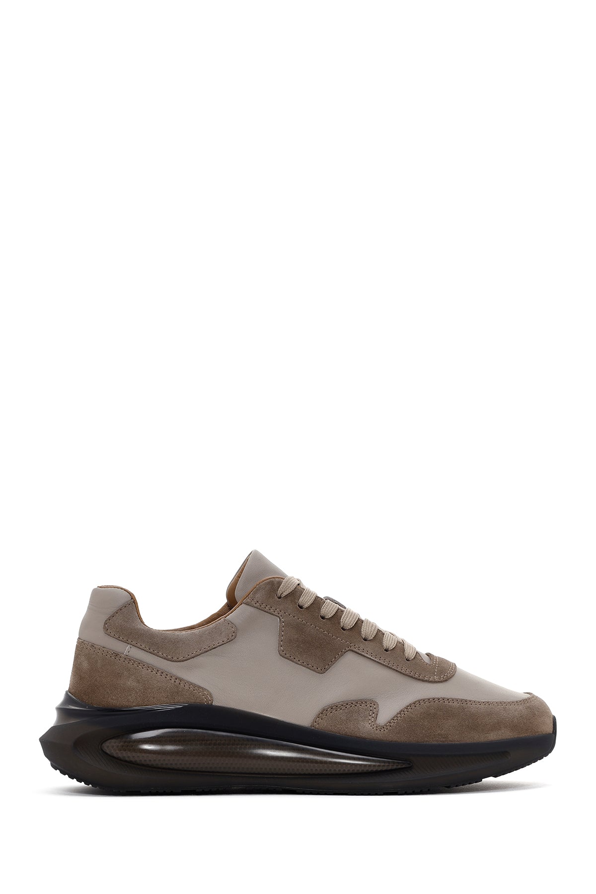 Men's Mink Thick Sole Lace-up Leather Sneaker 24SFD612014 | Derimod
