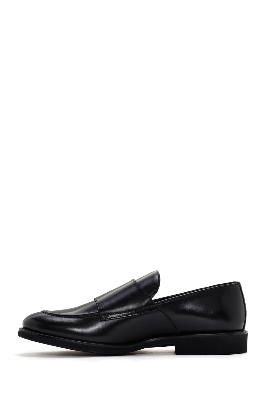 Men's Black Leather Casual Loafer