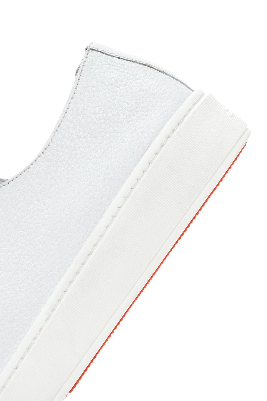 Erkek Beyaz Bağcıklı Deri Sneaker