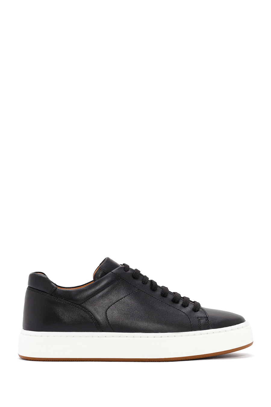 Men's Black Lace-up Leather Sneaker 24SFD620818 | Derimod