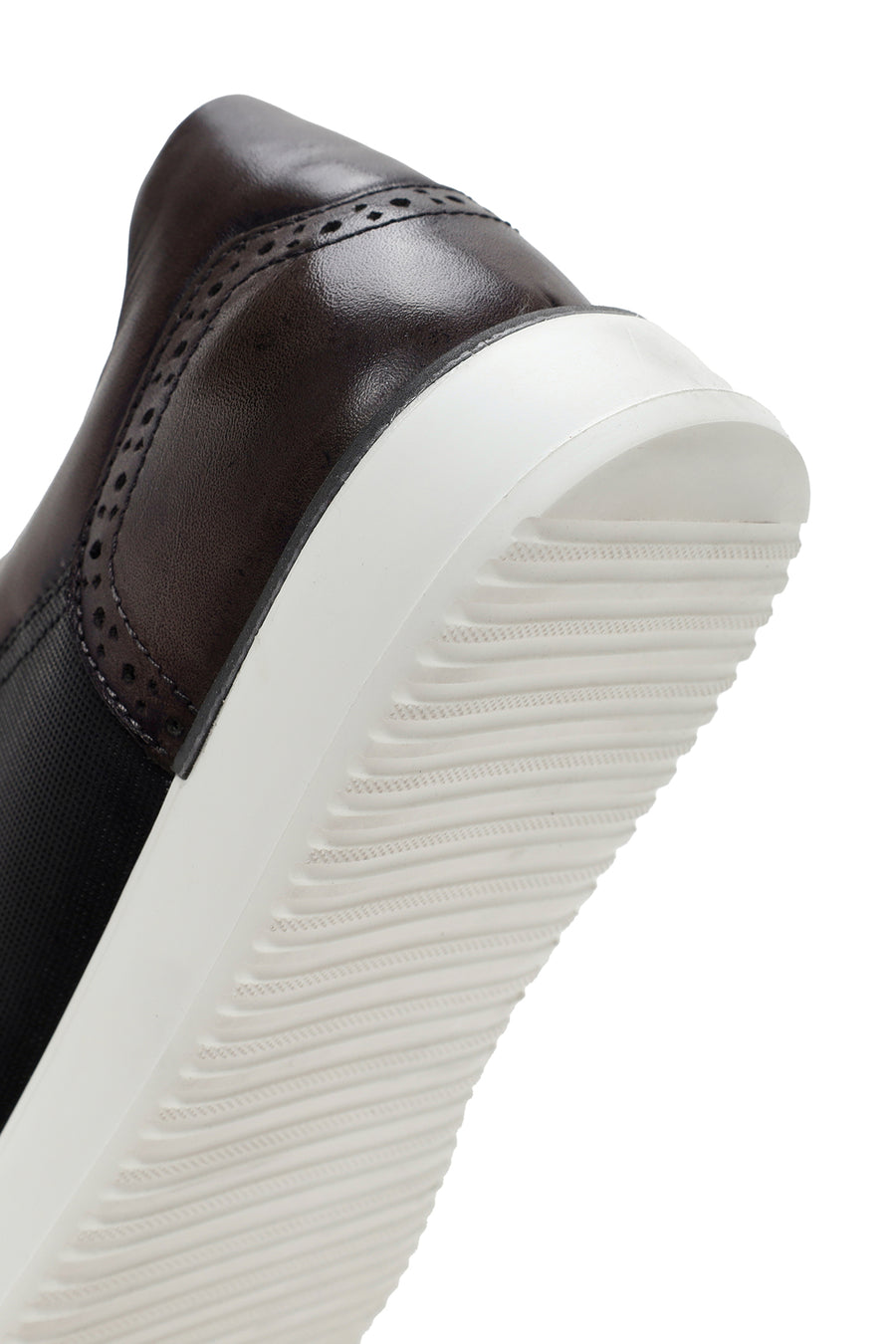 Erkek Siyah Bağcıklı Deri Sneaker