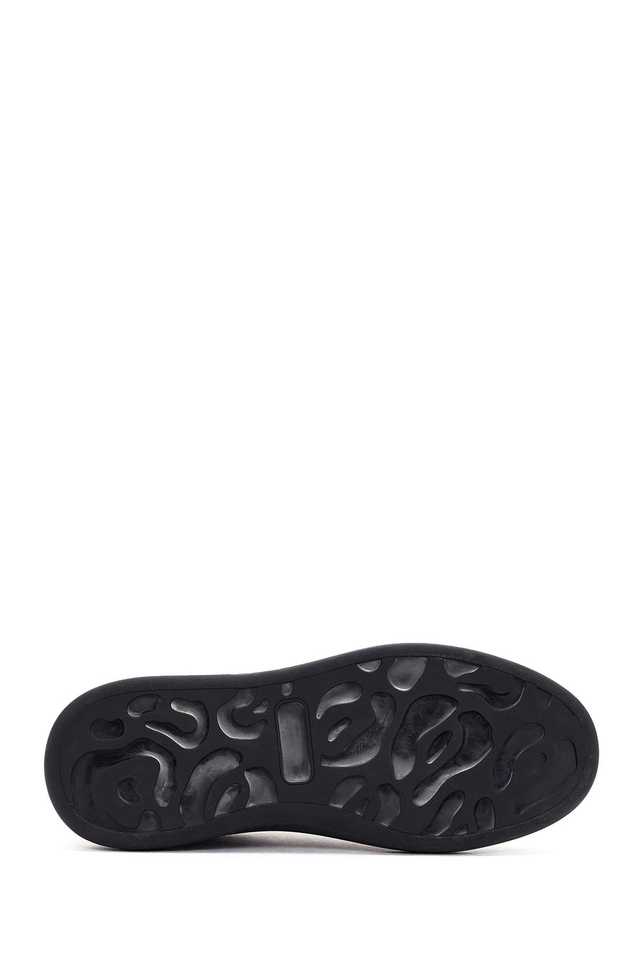Men's Black Lace-up Patent Leather Sneaker