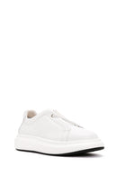 Men's White Leather Sneaker | Derimod