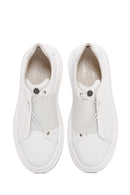 Men's White Leather Sneaker | Derimod