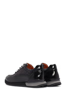 Men's Black Lace-up Leather Sneaker | Derimod