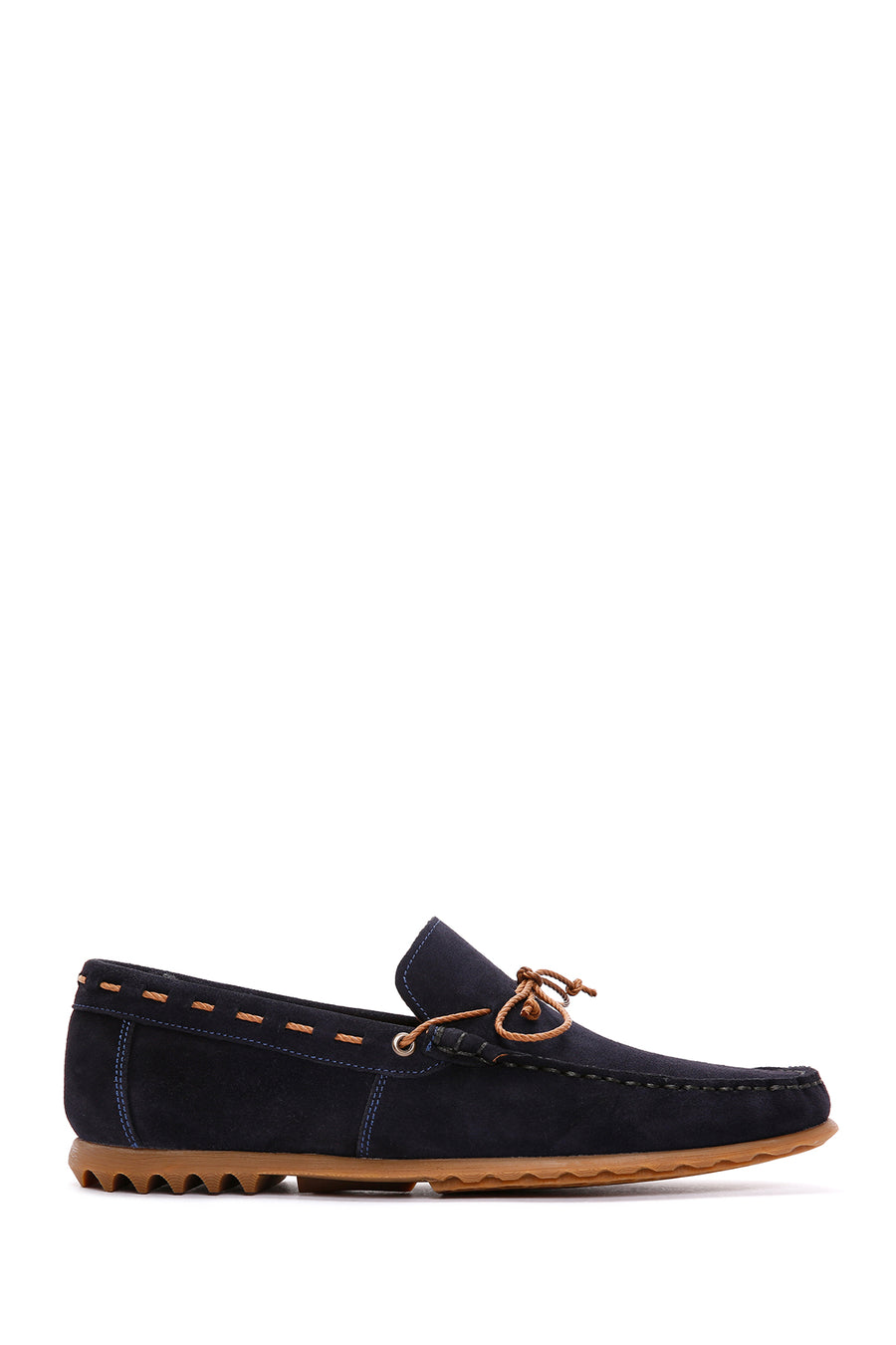 Erkek Lacivert Süet Deri Casual Loafer 24SFD630410 | Derimod