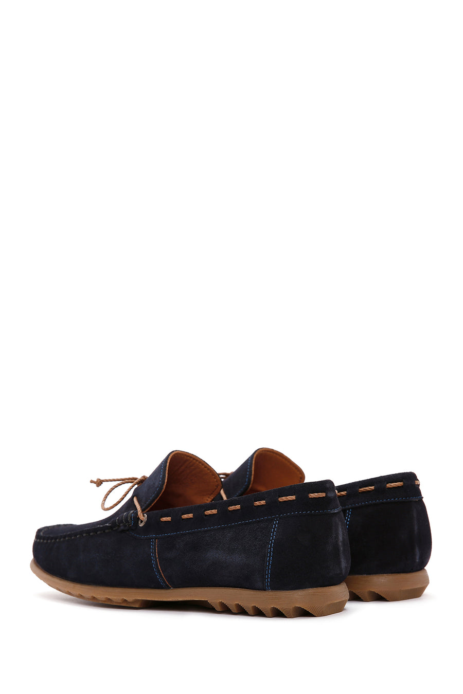Erkek Lacivert Süet Deri Casual Loafer
