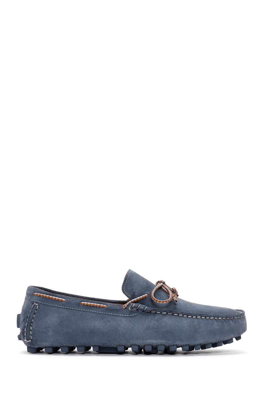 Men's Blue Suede Leather Casual Loafer