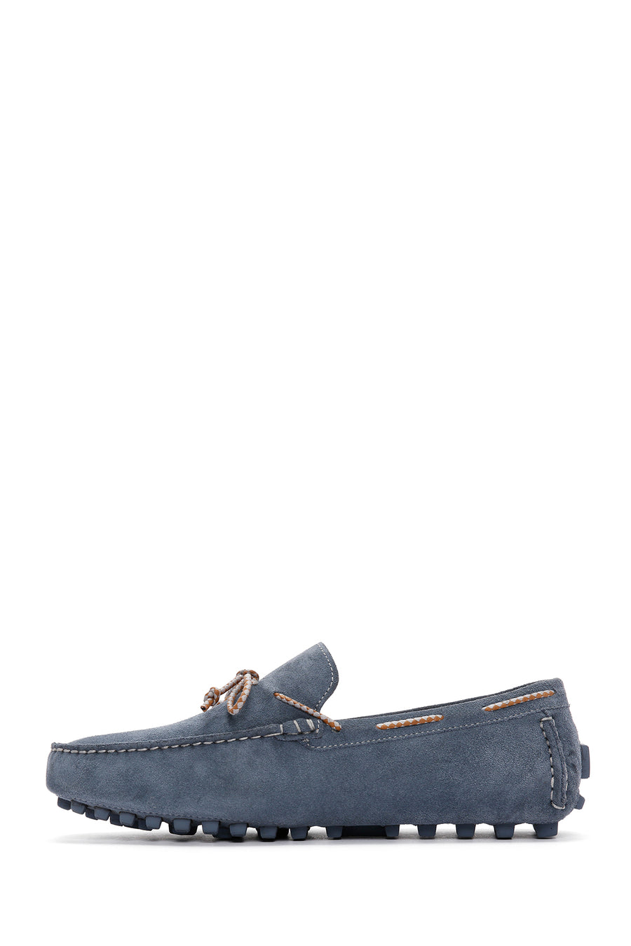 Men's Blue Suede Leather Casual Loafer