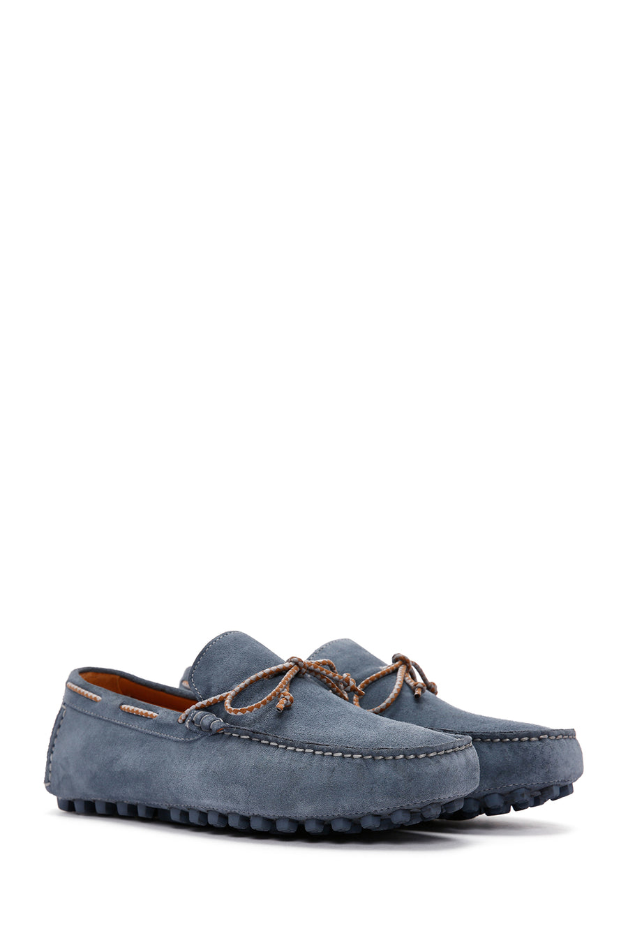 Men's Blue Suede Leather Casual Loafer