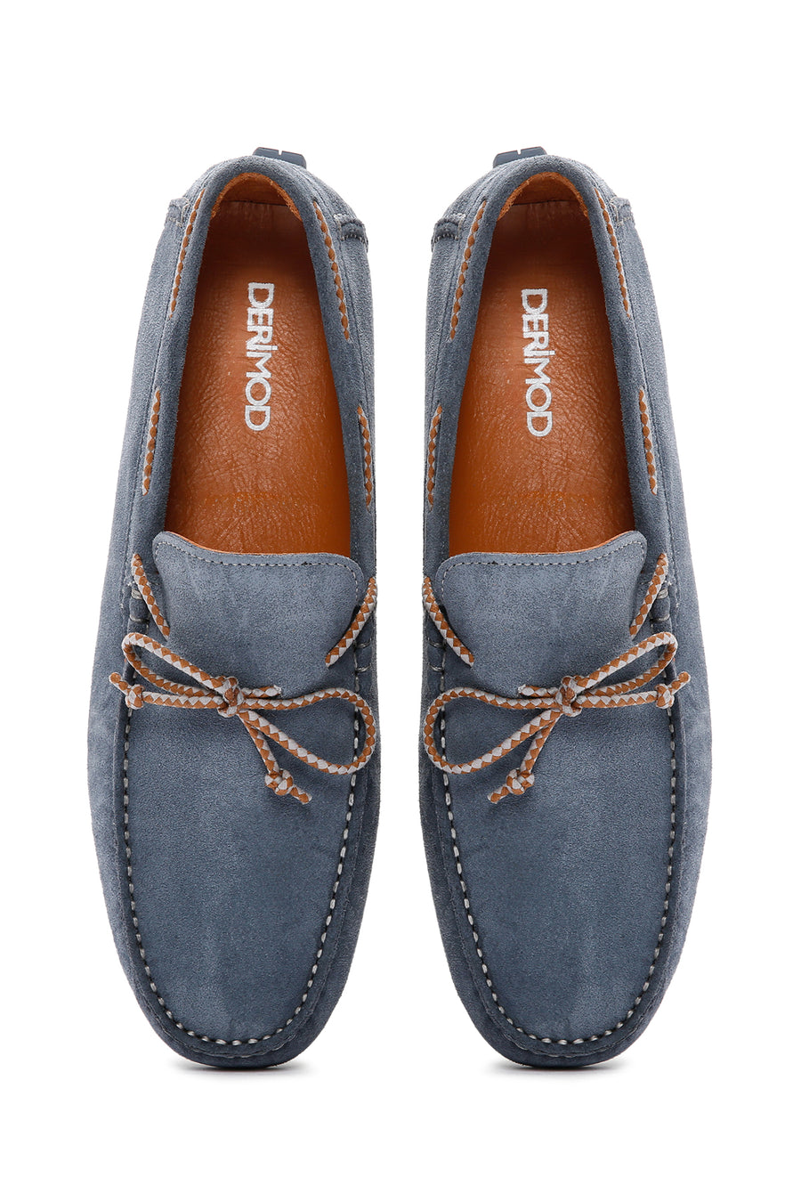 Men's Blue Suede Leather Casual Loafer